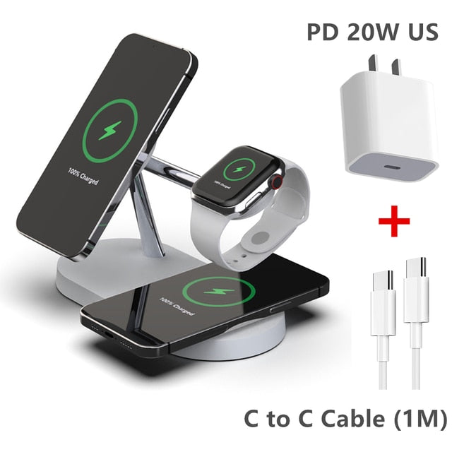 3-i-1 trådlös Magsafe-laddare