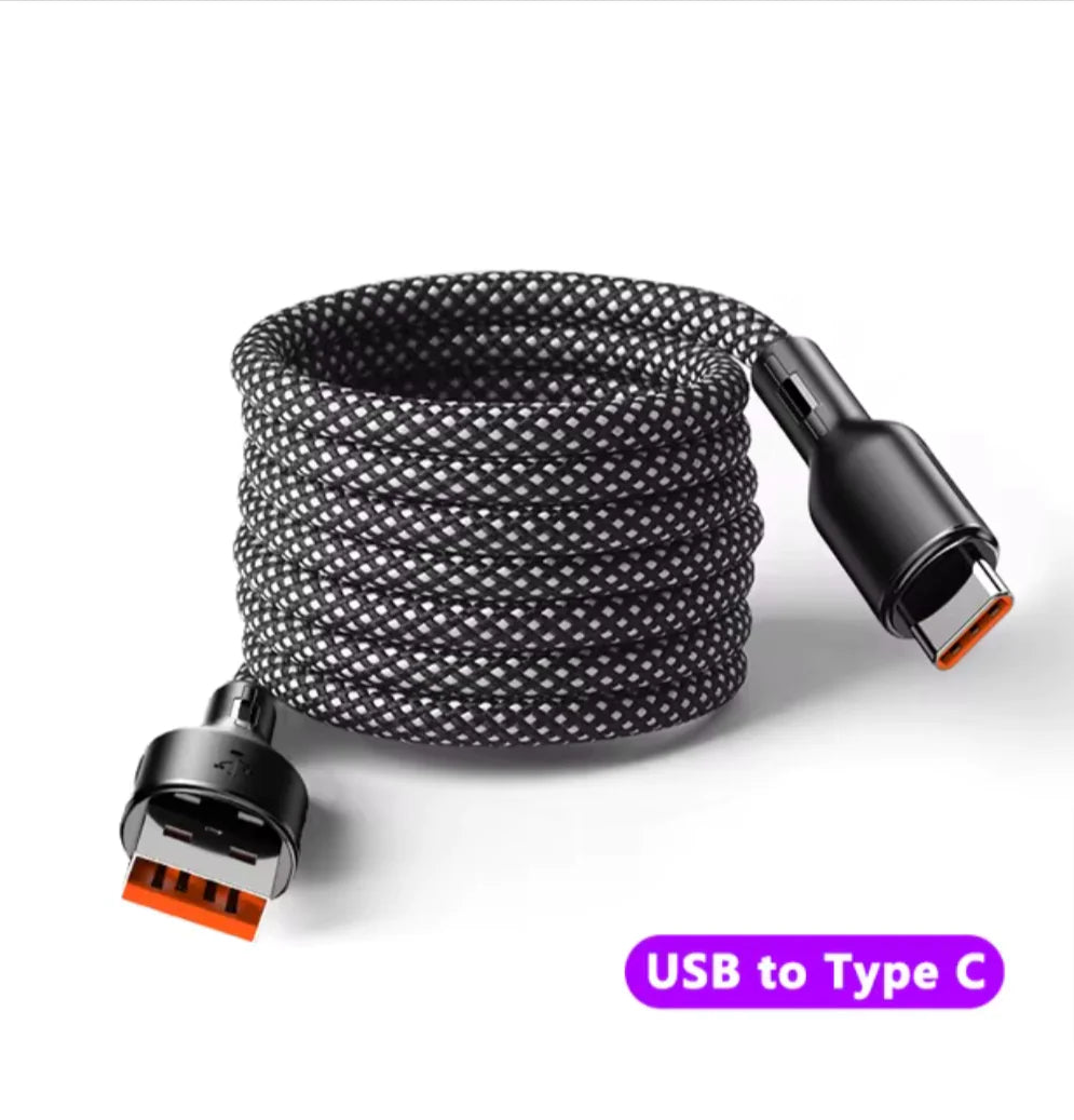 Snabbladdning Magnetisk USB C-kabel 100W 6A