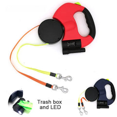 Dog Leash Dual/Singel With Light