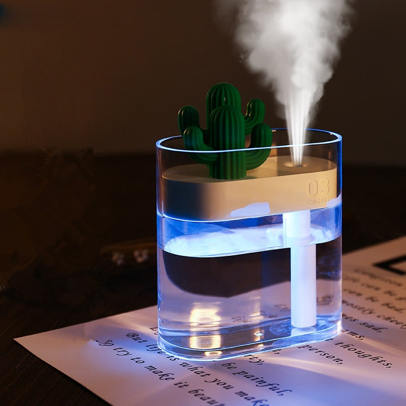 160ML luftfuktare Cactus Color Light USB eterisk oljespridare bil