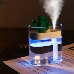 160ML Air Humidifier Cactus Color Light USB Essential Oil Diffuser Car