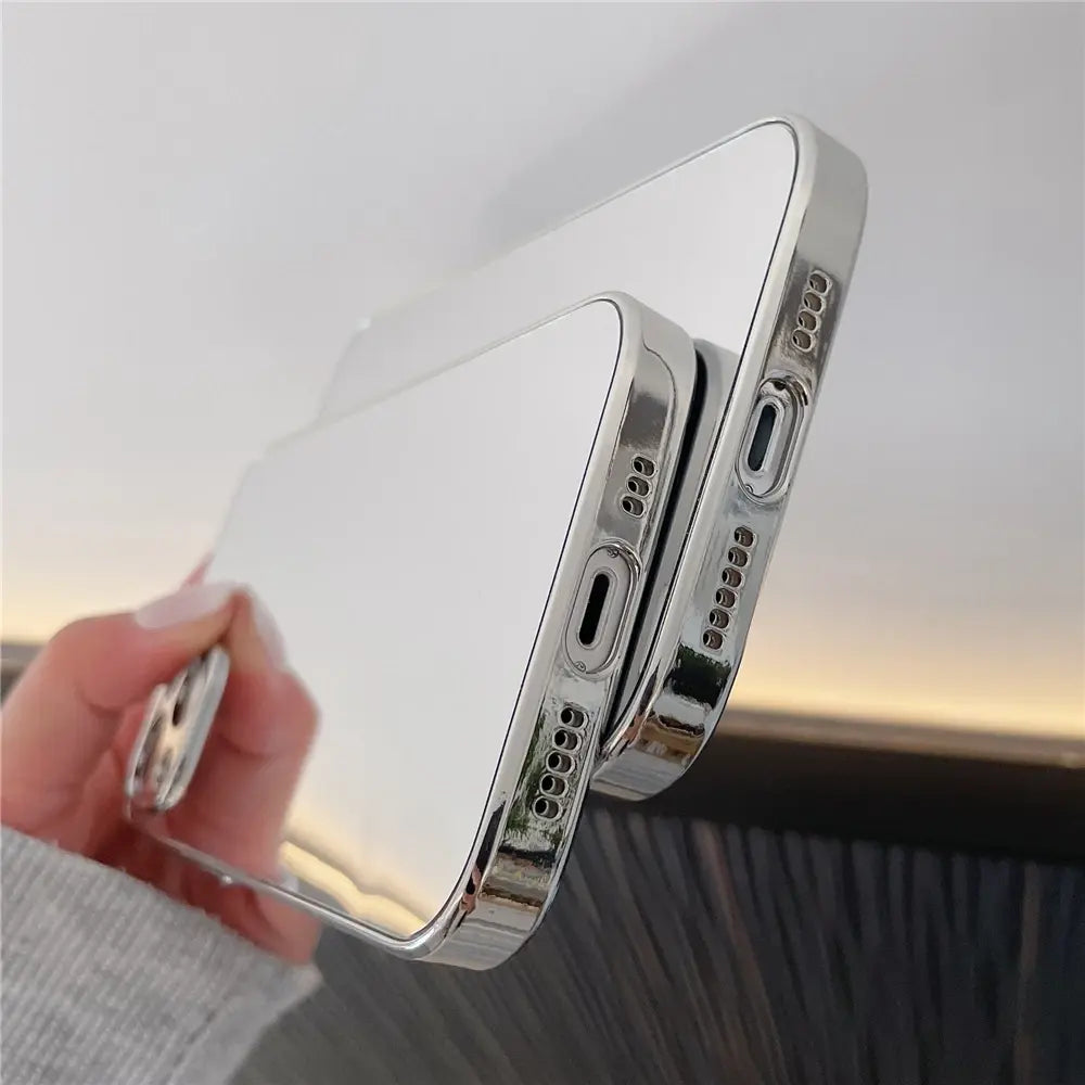 Makeup Mirror Mobil Iphone Fodral