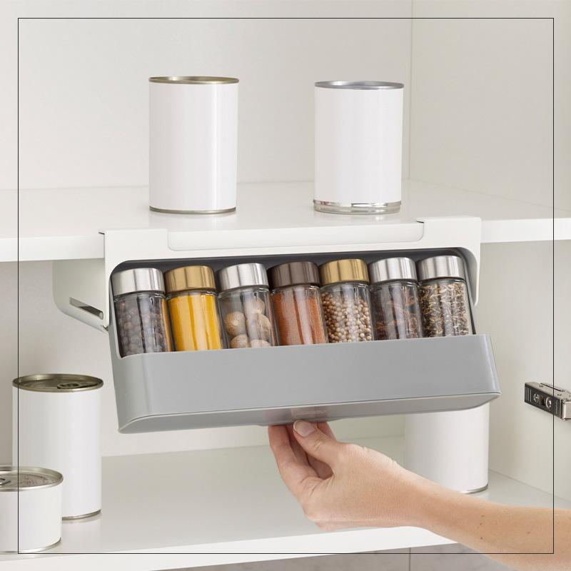 Köks självhäftande Väggmonterad Spice Organizer