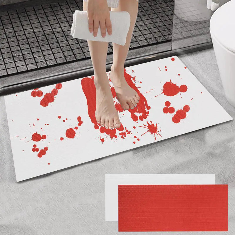 Bath Mat Bloody then wet