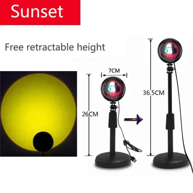 Solnedgångsprojektionslampa stor