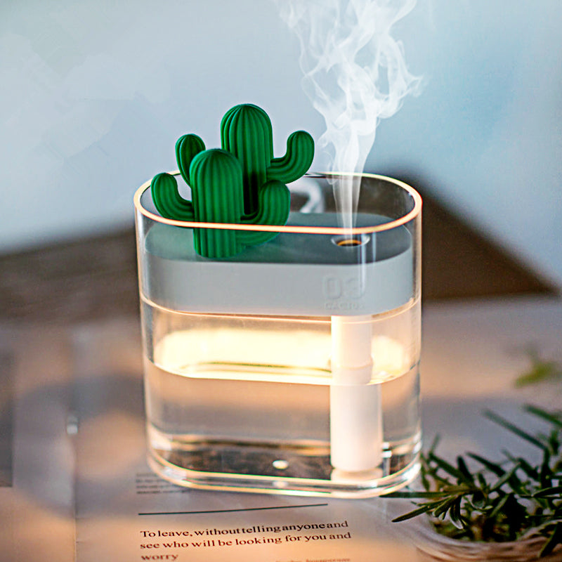 160ML luftfuktare Cactus Color Light USB eterisk oljespridare bil