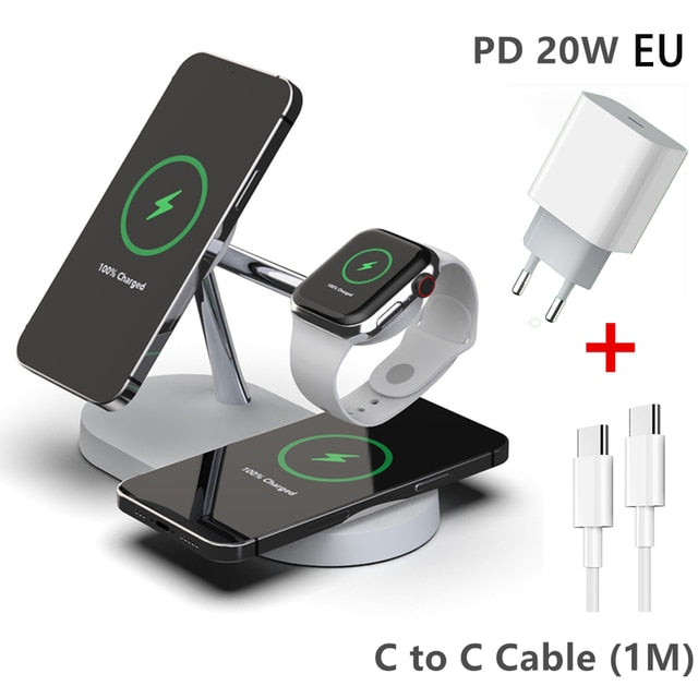 3-i-1 trådlös Magsafe-laddare