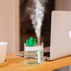 160ML Air Humidifier Cactus Color Light USB Essential Oil Diffuser Car