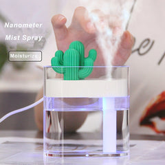 160ML Air Humidifier Cactus Color Light USB Essential Oil Diffuser Car